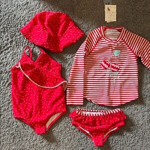 NWT Jessica Simpson 3T Kids Swimsuit Set